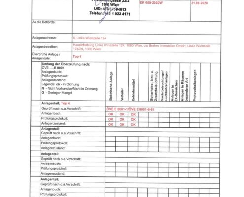 Elektrobefund Oesterreich Muster - Elektrobefund - Elektroattest - E-Befund